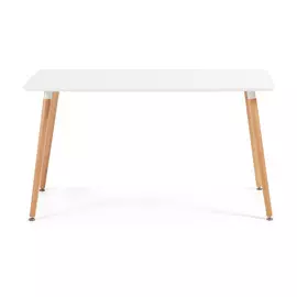 Обеденный стол Julia Grup Daw белый лакированный