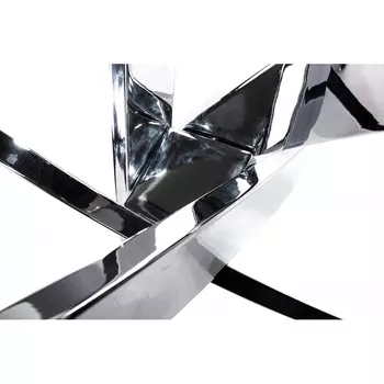 Обеденный стол Komo Chrome со стеклянной столешницей