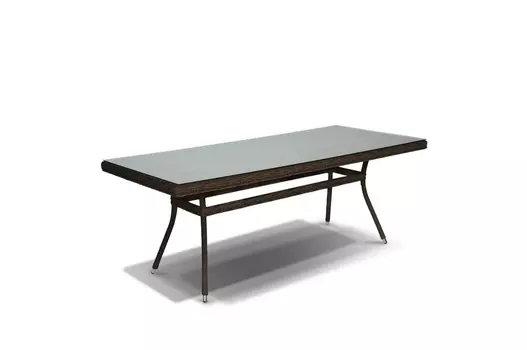 Обеденный стол латте со стеклянной столешницей