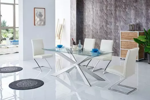 Обеденный стол m на металлическом каркасе