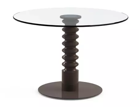 Обеденный стол "Pilmer Choco" со столешницей из закаленного стекла