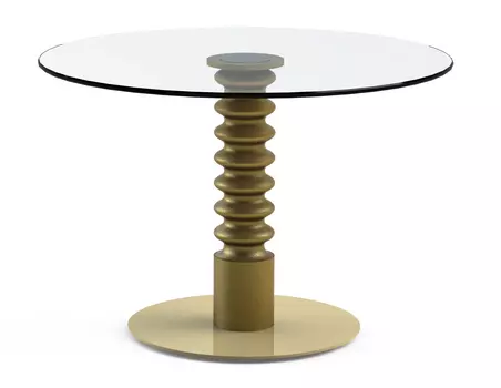 Обеденный стол "Pilmer Gold" со столешницей из закаленного стекла