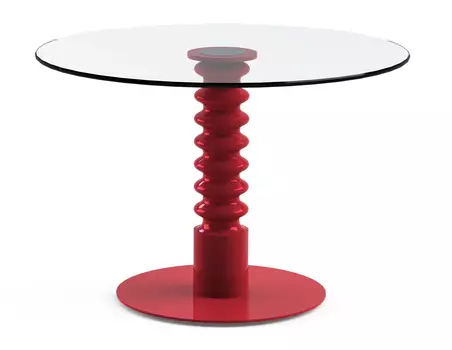 Обеденный стол "Pilmer Red" со столешницей из закаленного стекла