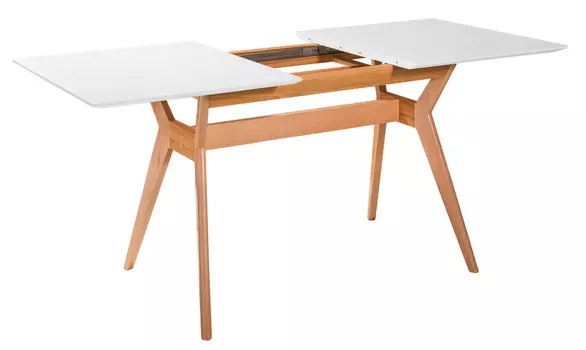 Обеденный стол раскладной нарвик с белой столешницей