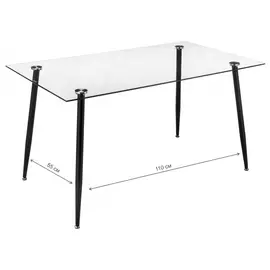 Обеденный стол Rober со стеклянной столешницей