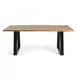 Обеденный стол Sono из массива акация и металла