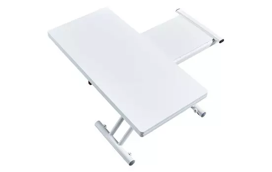 Обеденный стол-транформер белого цвета