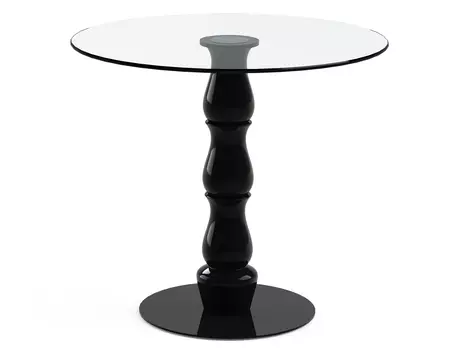 Обеденный стол "Vesper Black" со столешницей из закаленного стекла