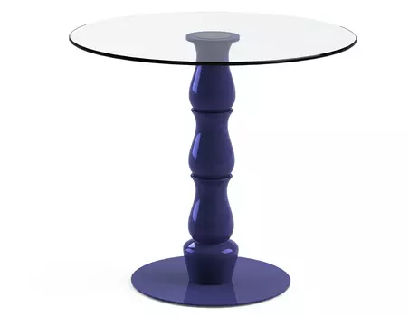 Обеденный стол "Vesper Blue" со столешницей из закаленного стекла