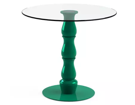 Обеденный стол "Vesper Green" со столешницей из закаленного стекла