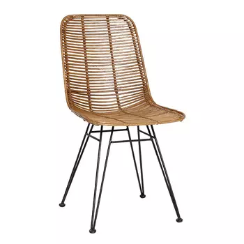Обеденный стул из ротанга натурального цвета