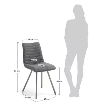 Обеденный стул Julia Grup трасс темно-серого цвета