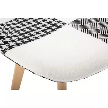 Обеденный стул Mille черно-белого цвета