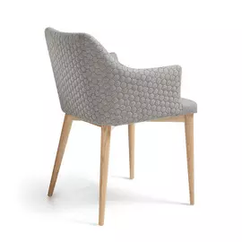 Обеденный стул с мягкой обивкой Danai светло-серый