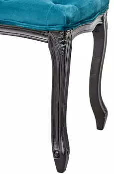 Оттоманка Kina Narrow Blue+Black с голубой обивкой