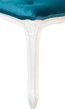 Оттоманка Kina Narrow Blue+White с велюровой обивкой