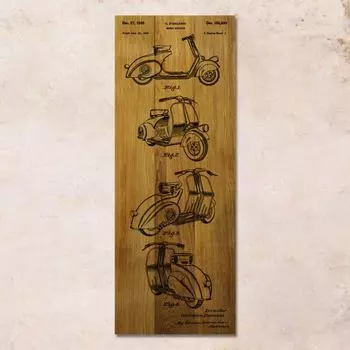 Панно из массива дуба Vespa Patent 30х80