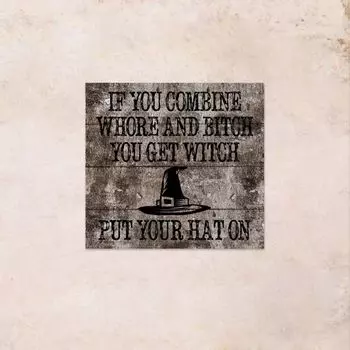 Панно на дереве Witch 40х40