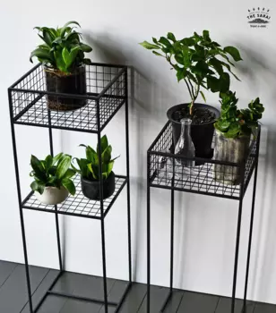 Подставка для цветов Grow черного цвета