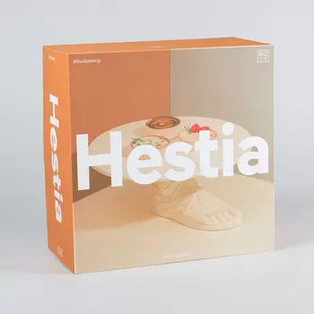 Подставка-столик керамическая Hestia белая круглая