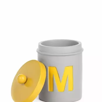 Подсвечник буква 'м' из бетона