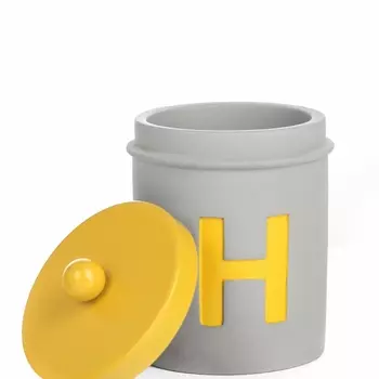 Подсвечник буква 'н' из бетона