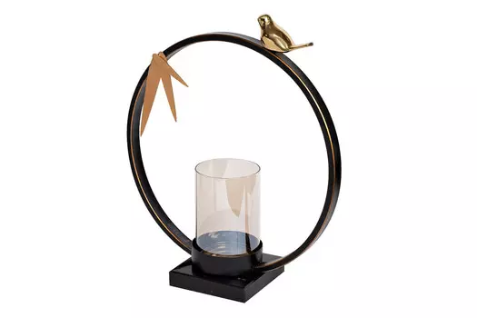 Подсвечник декоративный черного цвета