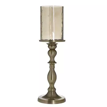 Подсвечник из алюминия и стекла