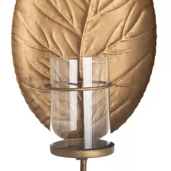 Подсвечник из металла и стекла