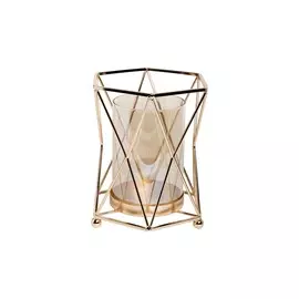 Подсвечник из металла и стекла