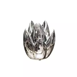 Подсвечник керамический серебристый