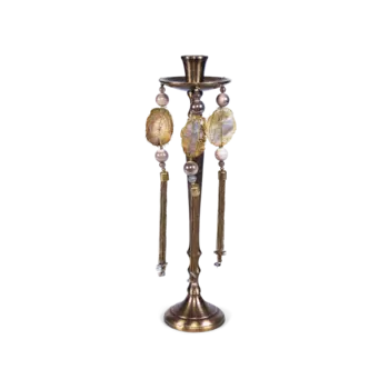 Подсвечник Plumage Perle из металла бронзового цвета