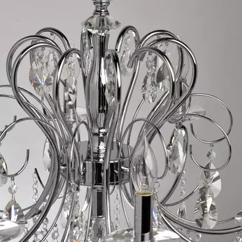 Подвесная люстра адель из металла и хрусталя