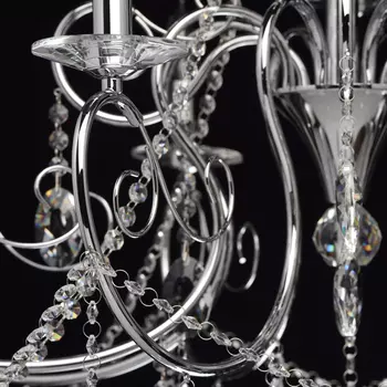 Подвесная люстра адель с хрустальными подвесками