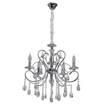 Подвесная люстра адель с хрустальными подвесками
