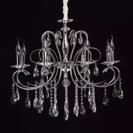 Подвесная люстра адель с хрустальными подвесками