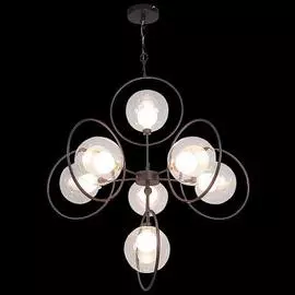 Подвесная люстра Alfa из металла и стекла