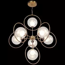 Подвесная люстра Alfa из металла и стекла