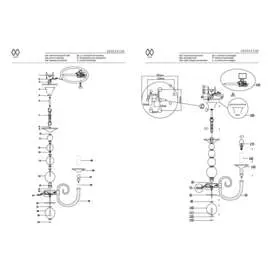 Подвесная люстра элла из металла и стекла