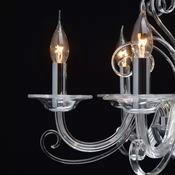 Подвесная люстра элла с хрустальными подвесками