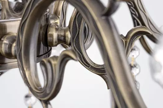 Подвесная люстра Bronze с подвесками из хрусталя