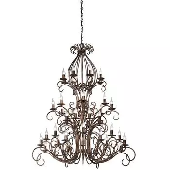 Подвесная люстра бронзового цвета