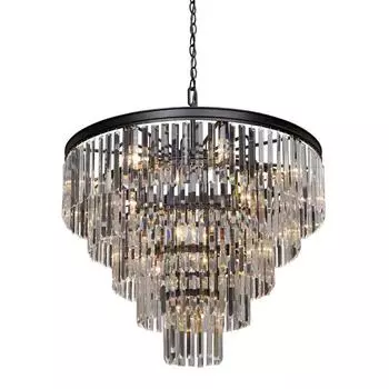 Подвесная люстра черного цвета