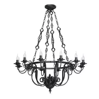 Подвесная люстра черного цвета