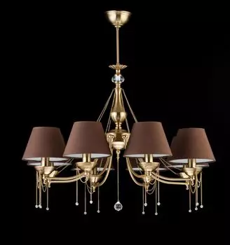 Подвесная люстра Chester с коричневыми абажурами