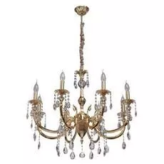 Подвесная люстра Chiaro габриэль выполнена в виде свечей с хрустальными подвесками