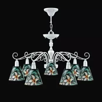 Подвесная люстра Classic с зелеными плафонами