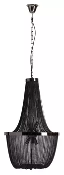 Подвесная люстра Classico из металлических цепочек чёрного цвета
