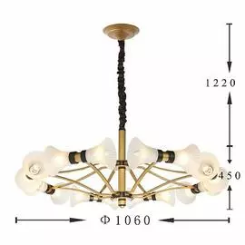 Подвесная люстра Cornu с белыми плафонами