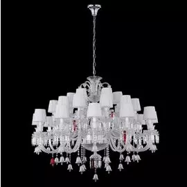 Подвесная люстра Crystal Lux "Princess" с белыми абажурами